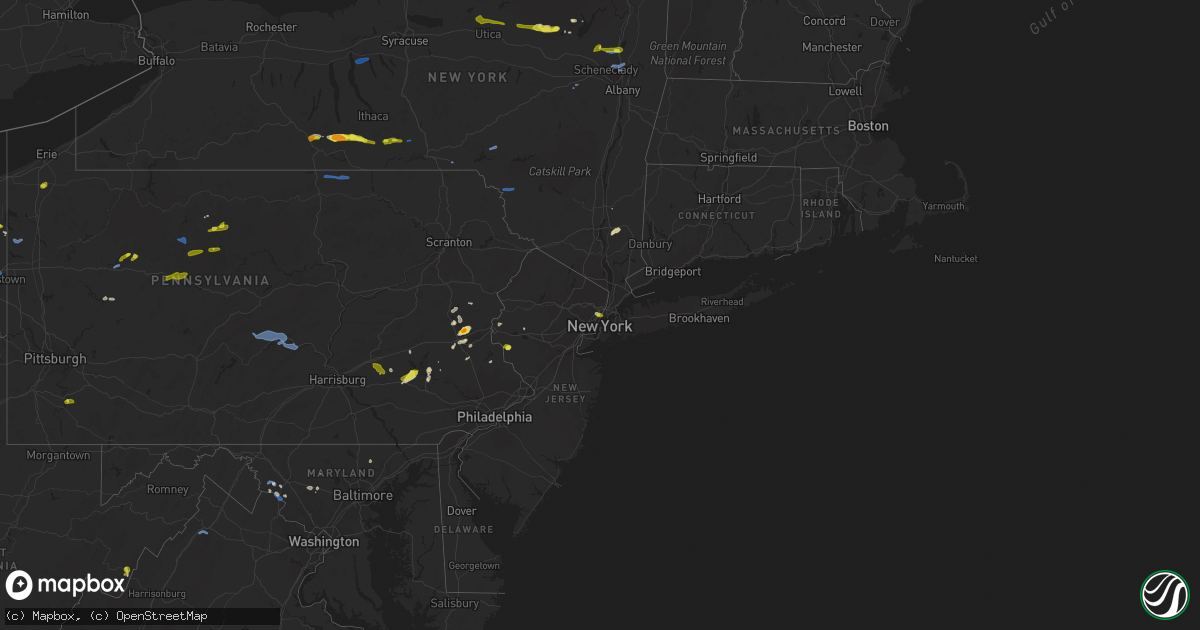 Hail map on August 18, 2019
