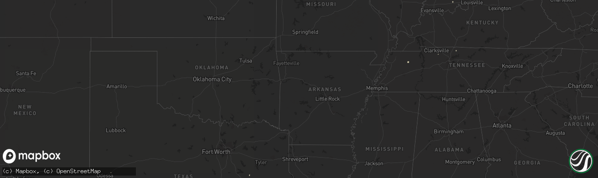 Hail map in Arizona on August 18, 2021