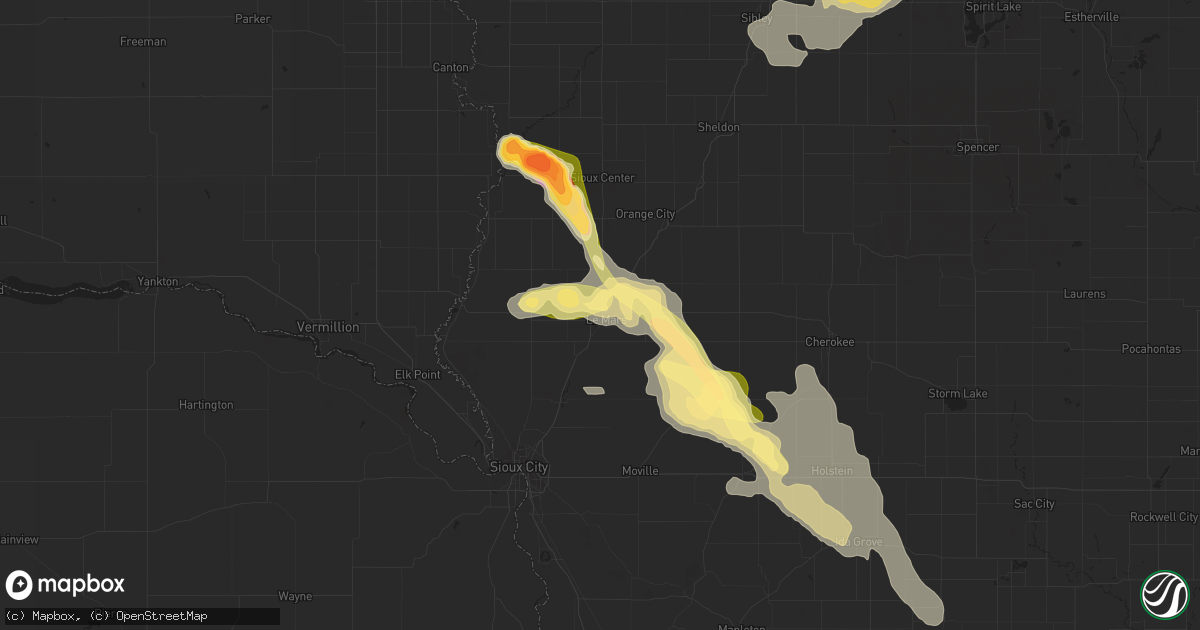 Hail map in Le Mars, IA on August 18, 2022