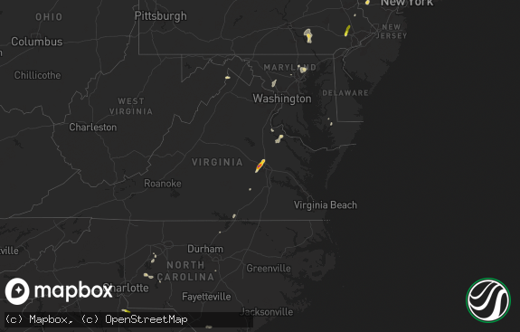 Hail map preview on 08-18-2024