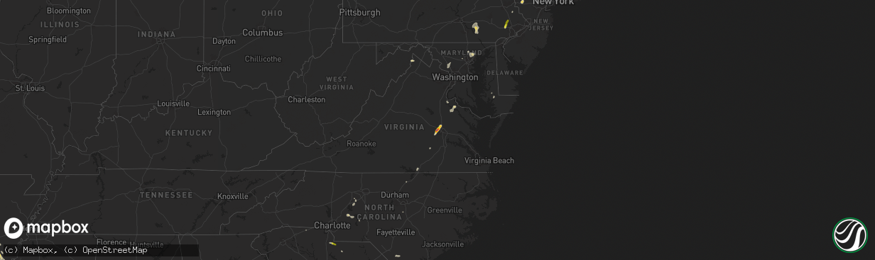 Hail map on August 18, 2024