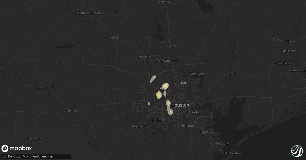 Hail map in Cypress, TX on August 18, 2025