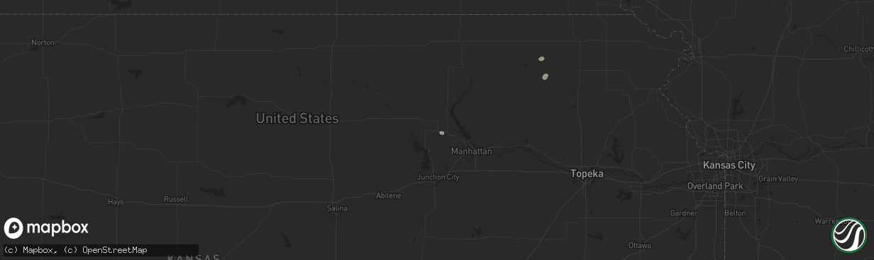 Hail map in Riley, KS on August 18, 2025