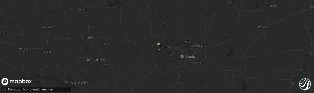 Hail map in Wentzville, MO on August 18, 2025