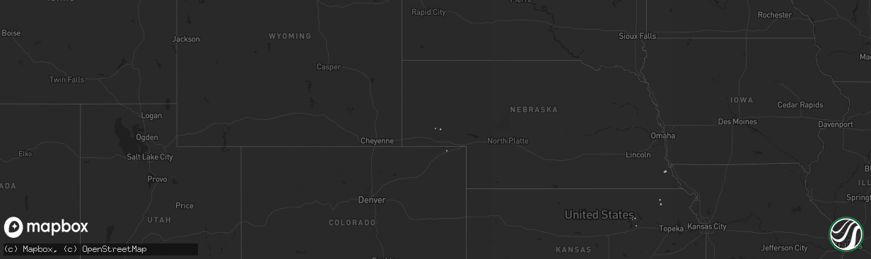 Hail map on August 18, 2025