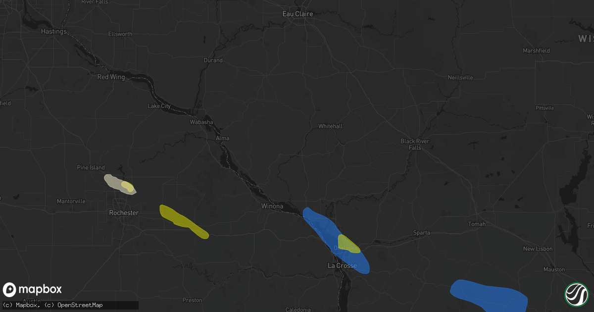 Hail map in Arcadia, WI on August 18, 2026