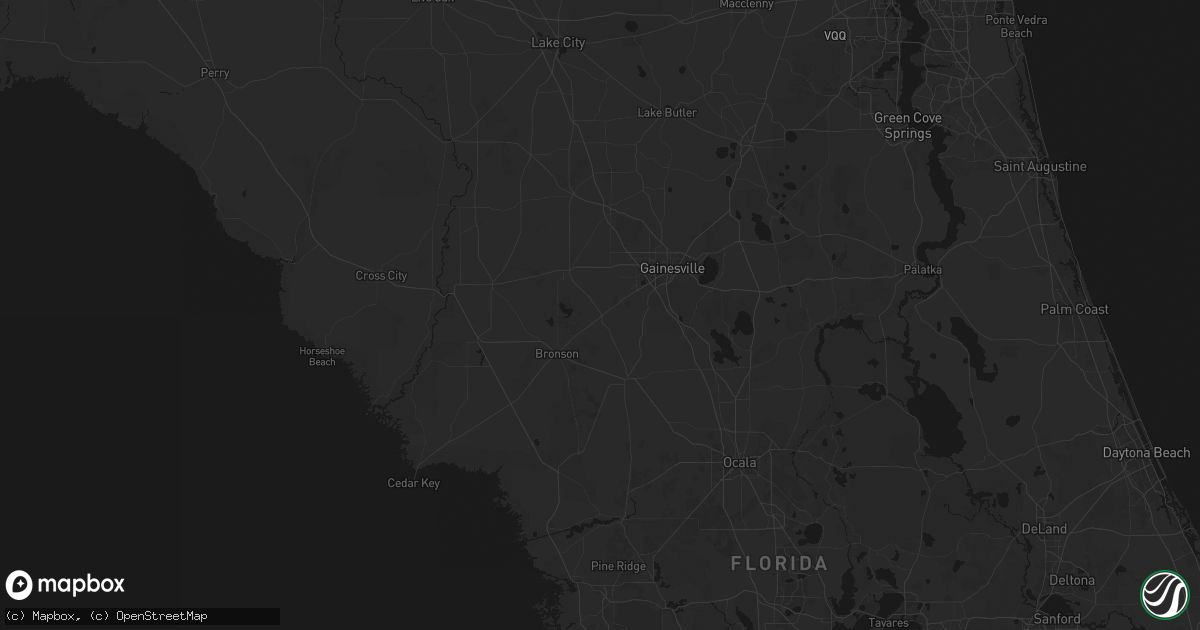 Hail map in Archer, FL on August 18, 2026