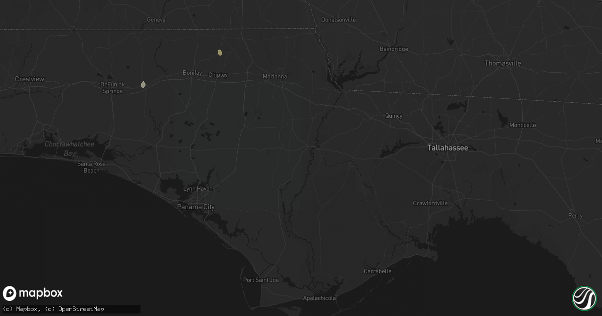 Hail map in Blountstown, FL on August 18, 2026