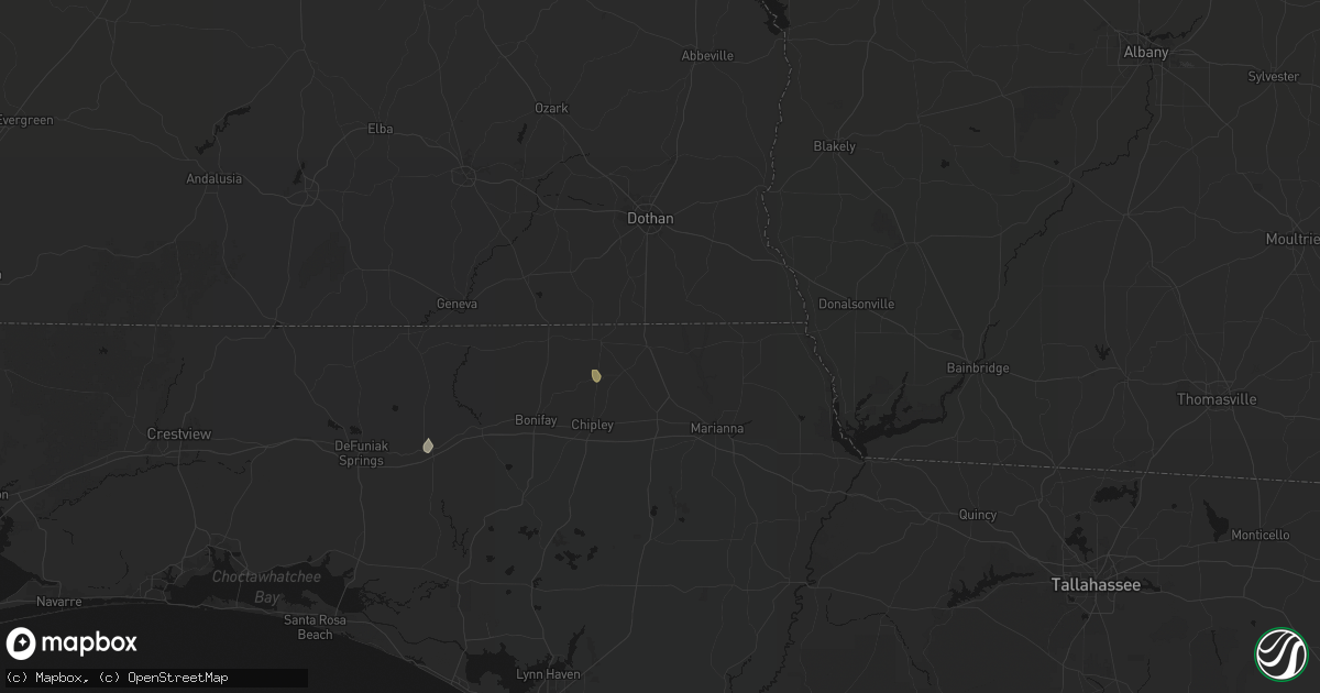 Hail map in Campbellton, FL on August 18, 2026