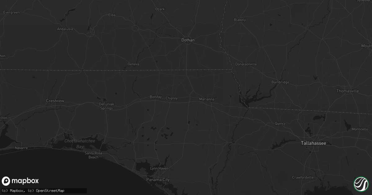 Hail map in Cottondale, FL on August 18, 2026