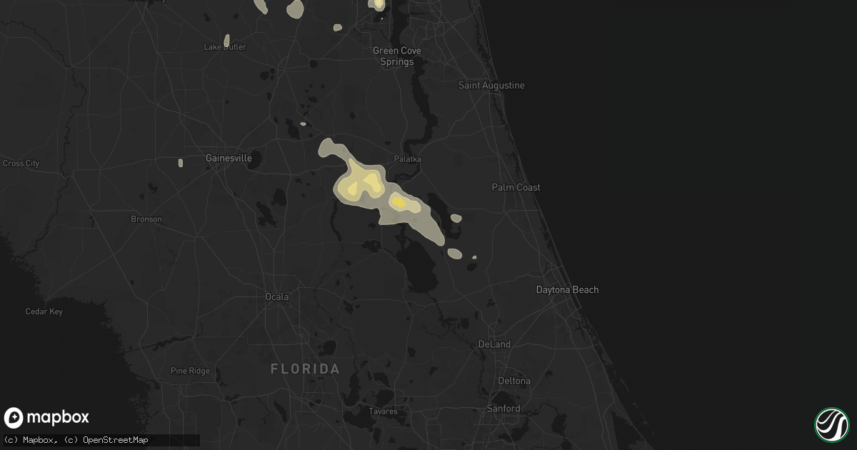 Hail map in Crescent City, FL on August 18, 2026
