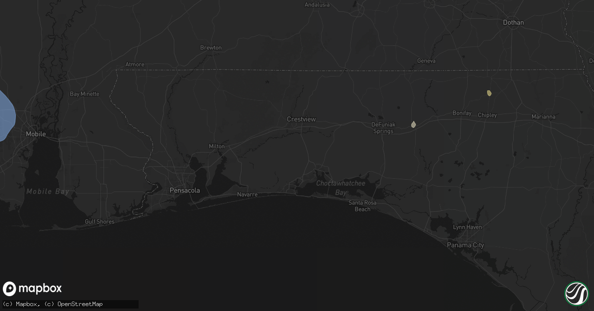 Hail map in Eglin Afb, FL on August 18, 2026
