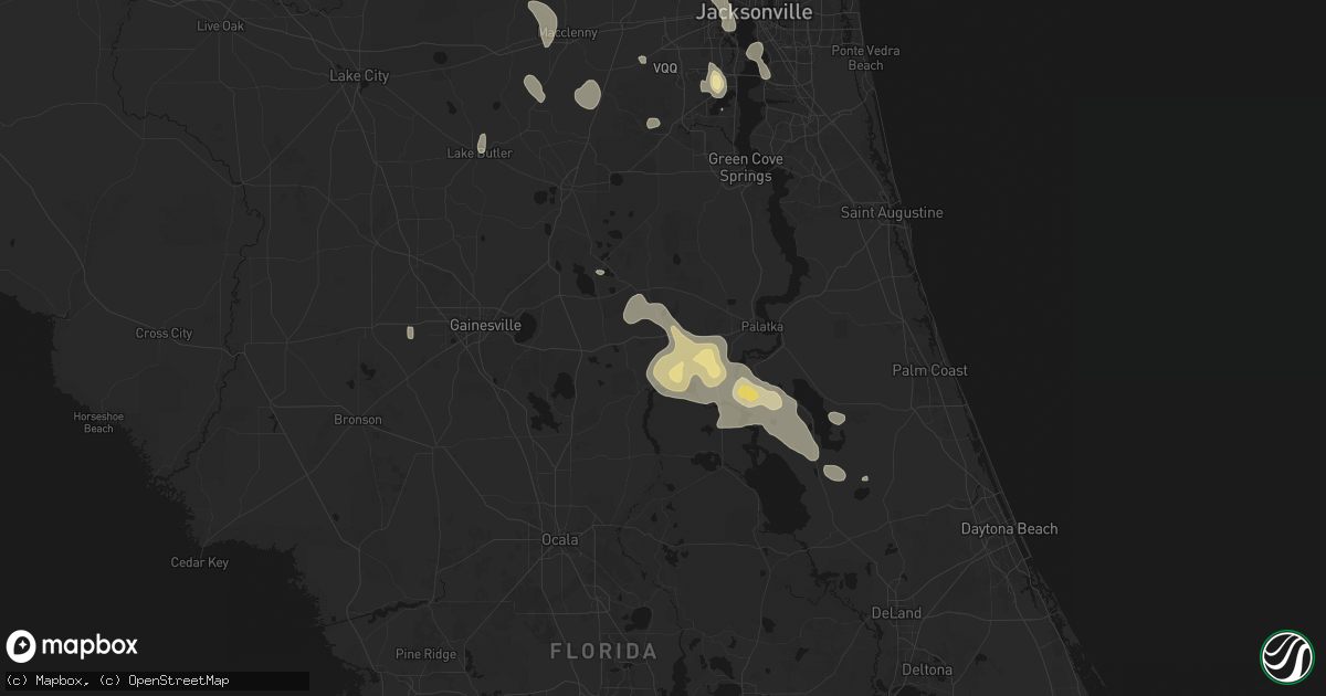Hail map in Interlachen, FL on August 18, 2026