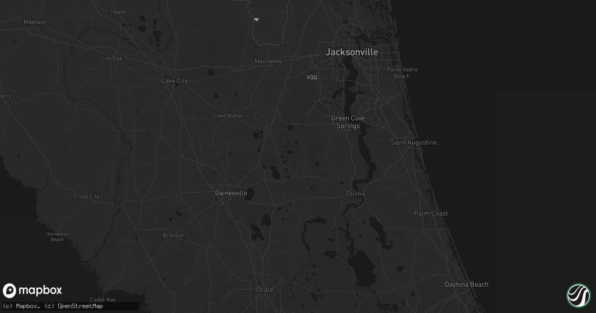 Hail map in Keystone Heights, FL on August 18, 2026