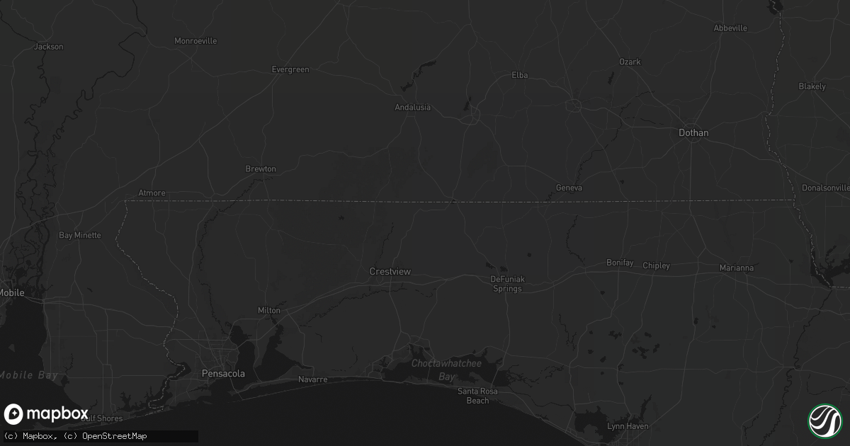 Hail map in Laurel Hill, FL on August 18, 2026