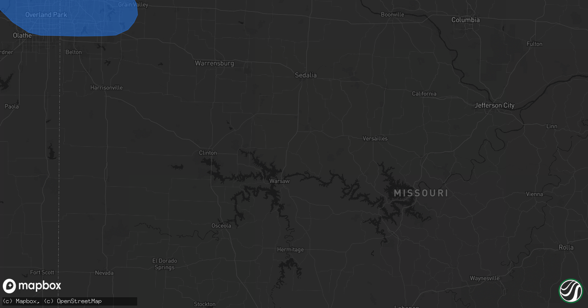 Hail map in Lincoln, MO on August 18, 2026