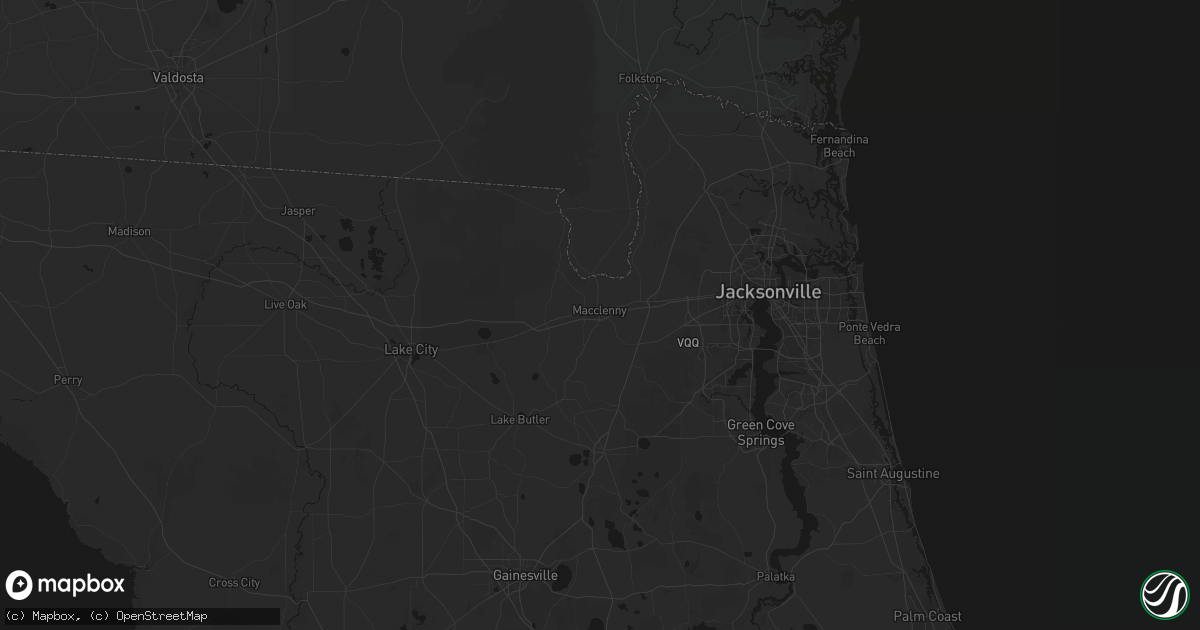 Hail map in Macclenny, FL on August 18, 2026
