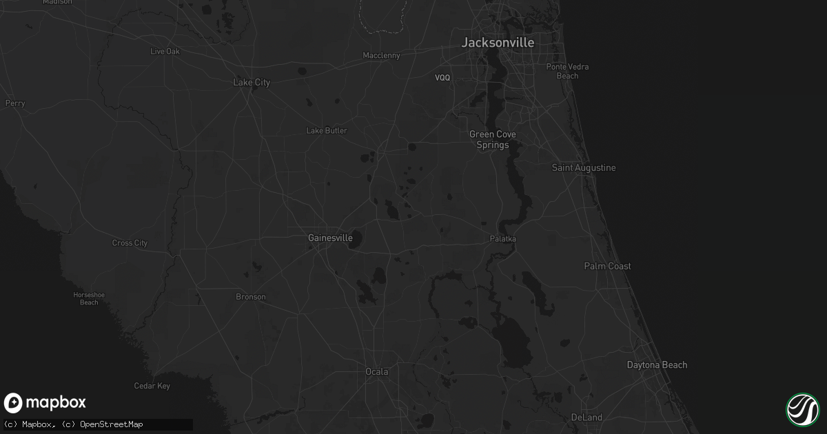 Hail map in Melrose, FL on August 18, 2026