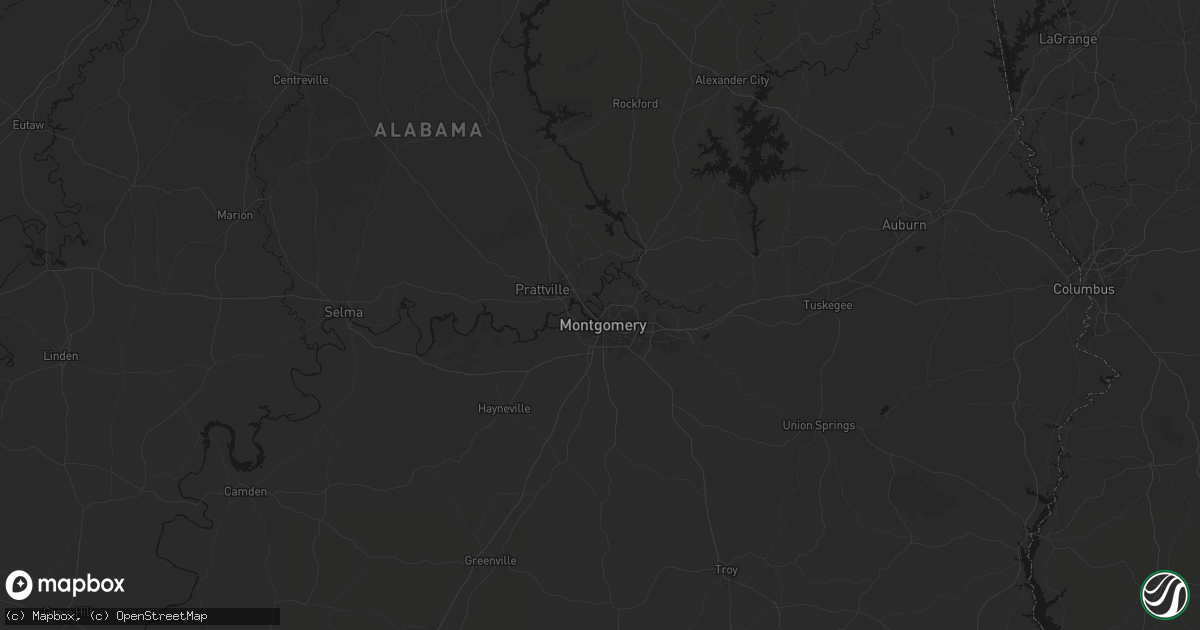 Hail map in Montgomery, AL on August 18, 2026
