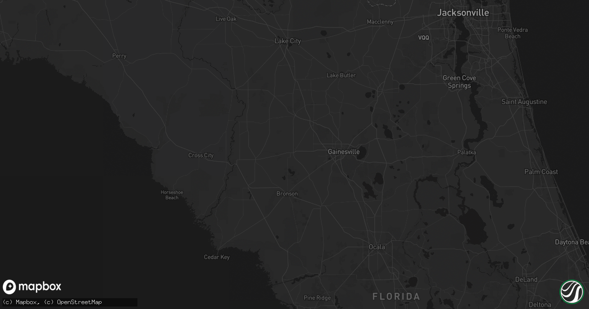 Hail map in Newberry, FL on August 18, 2026