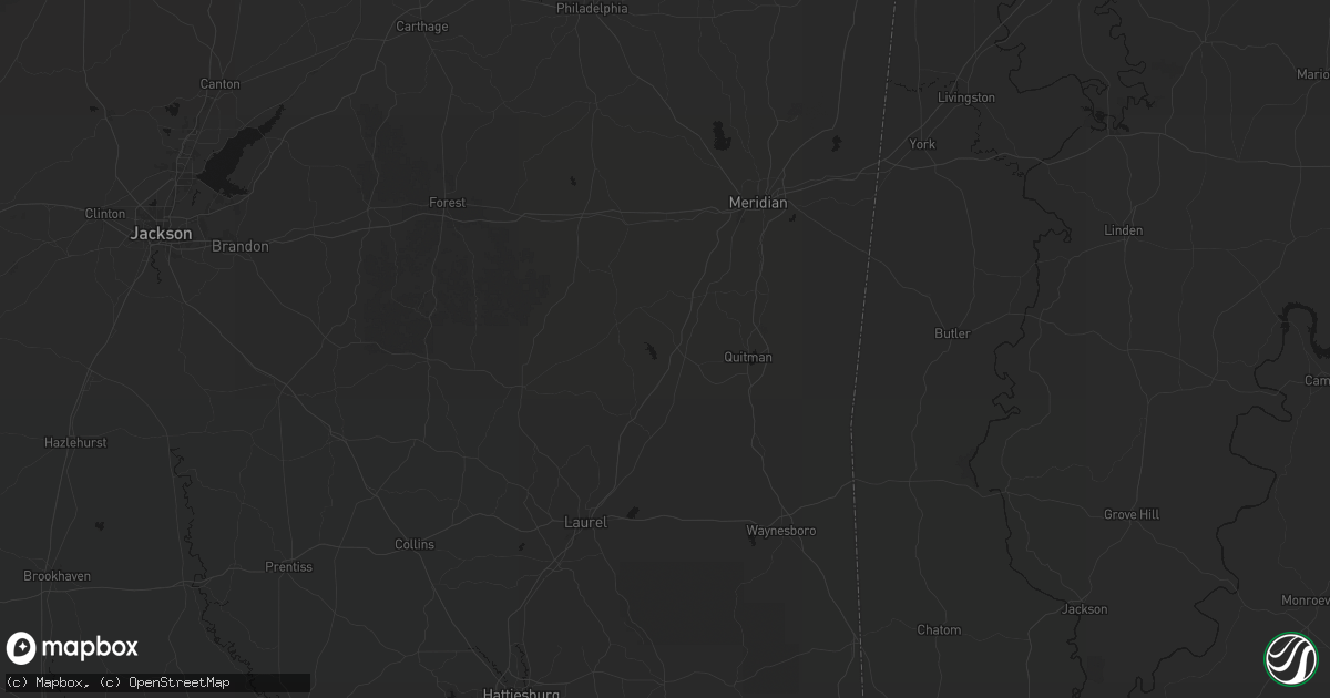 Hail map in Pachuta, MS on August 18, 2026