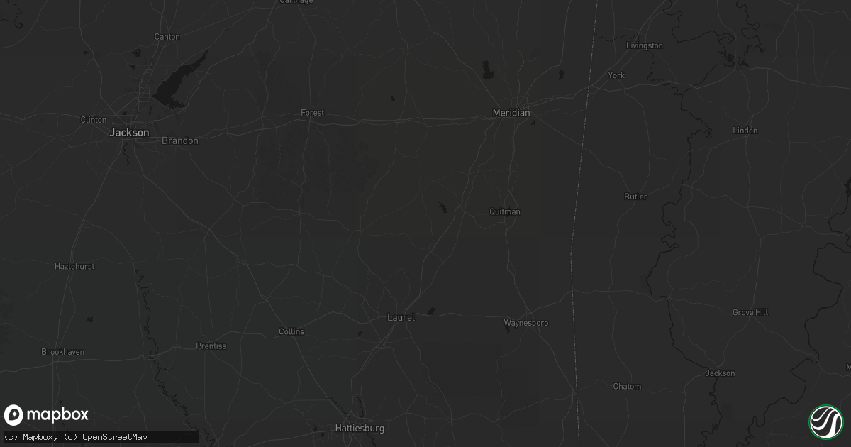 Hail map in Paulding, MS on August 18, 2026