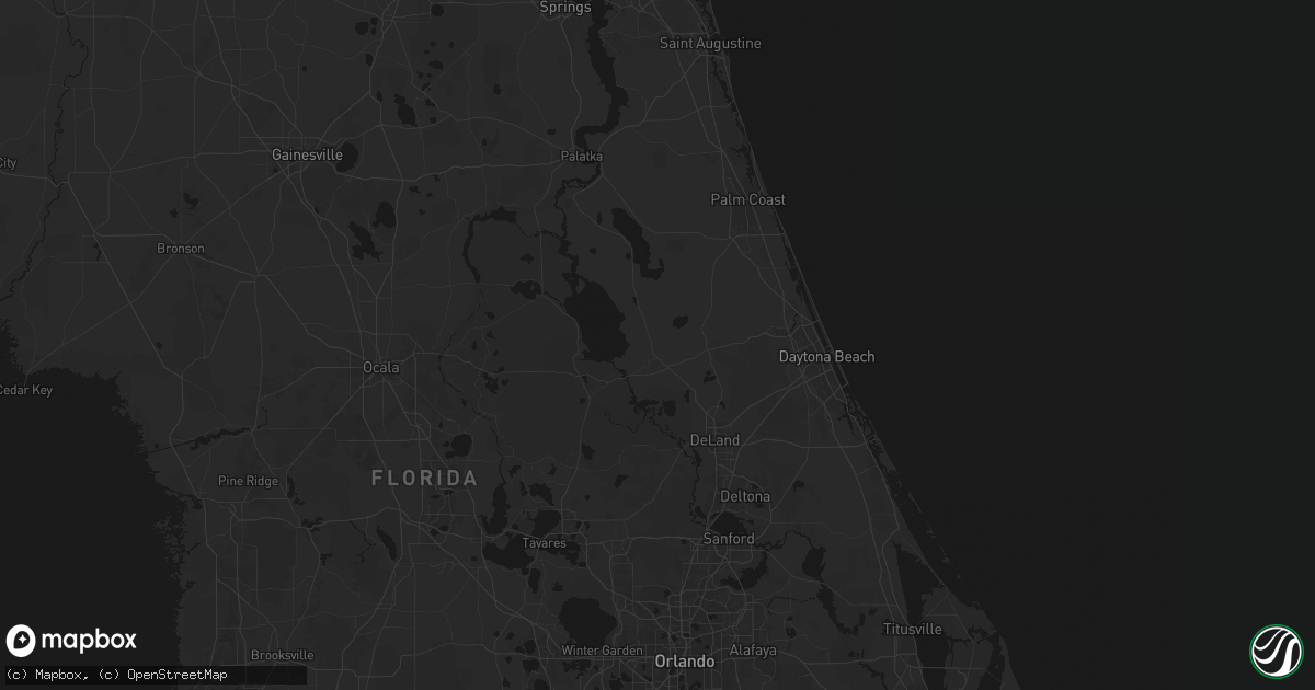 Hail map in Pierson, FL on August 18, 2026