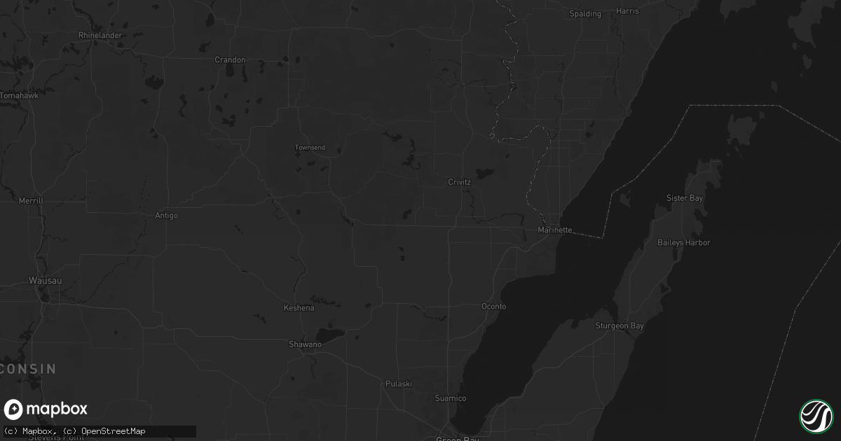Hail map in Pound, WI on August 18, 2026