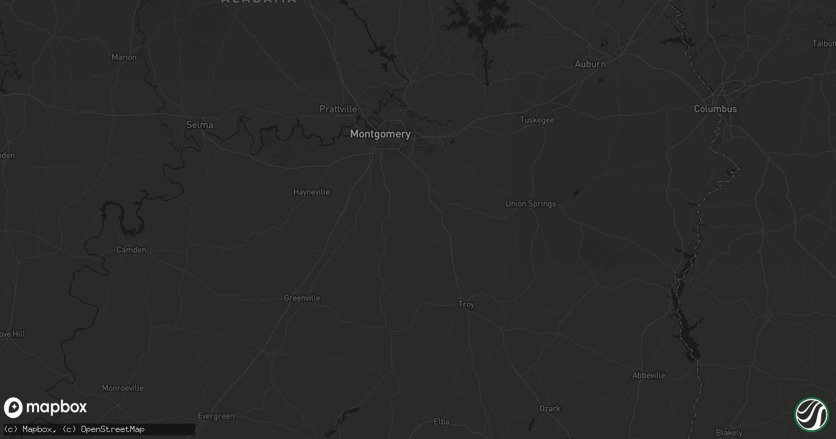 Hail map in Ramer, AL on August 18, 2026