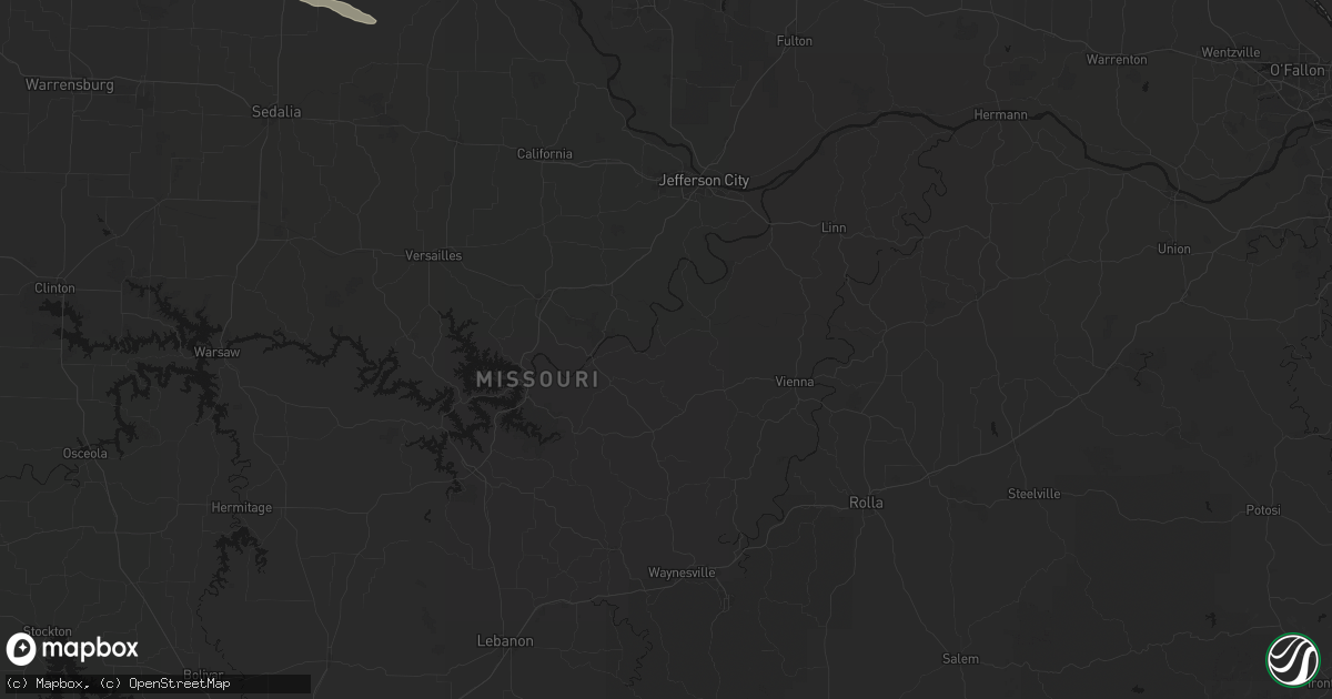 Hail map in Saint Elizabeth, MO on August 18, 2026