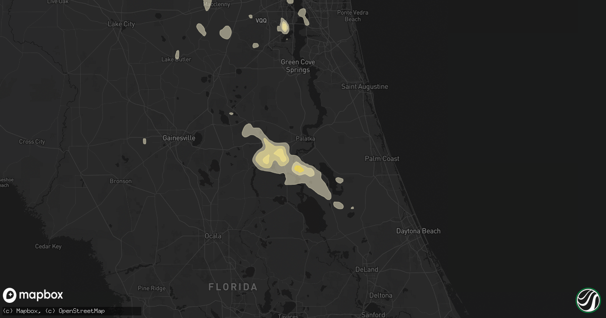 Hail map in Satsuma, FL on August 18, 2026