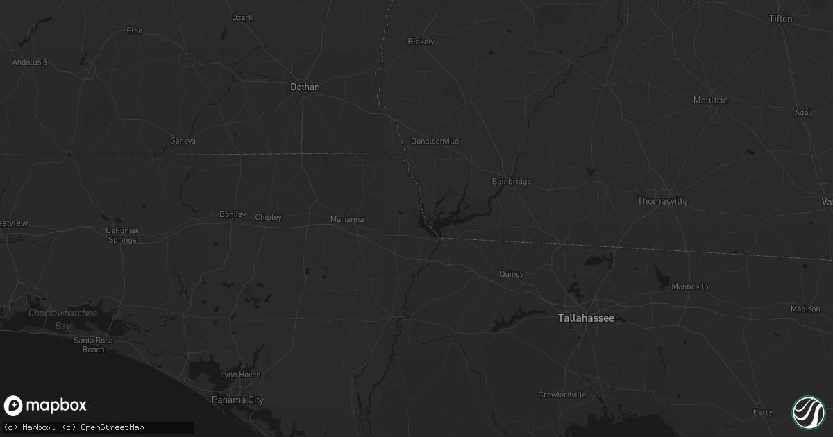 Hail map in Sneads, FL on August 18, 2026