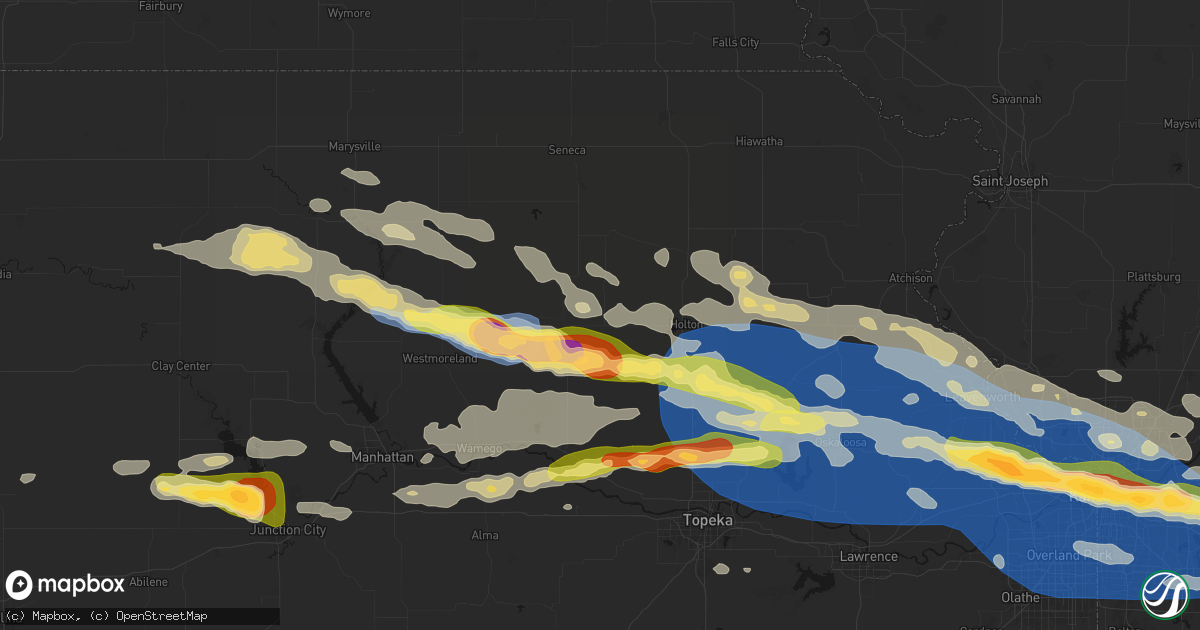 Hail map in Soldier, KS on August 18, 2026