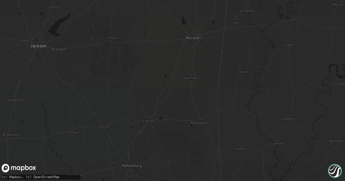 Hail map in Vossburg, MS on August 18, 2026