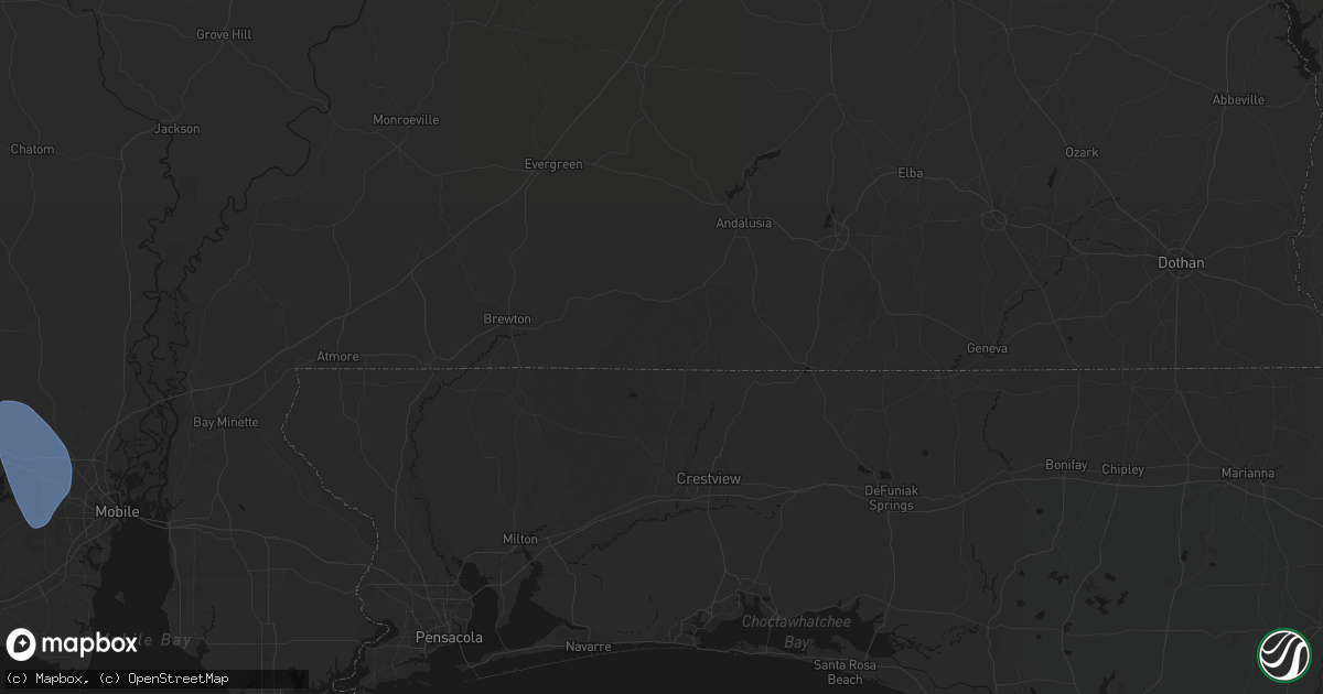 Hail map in Wing, AL on August 18, 2026
