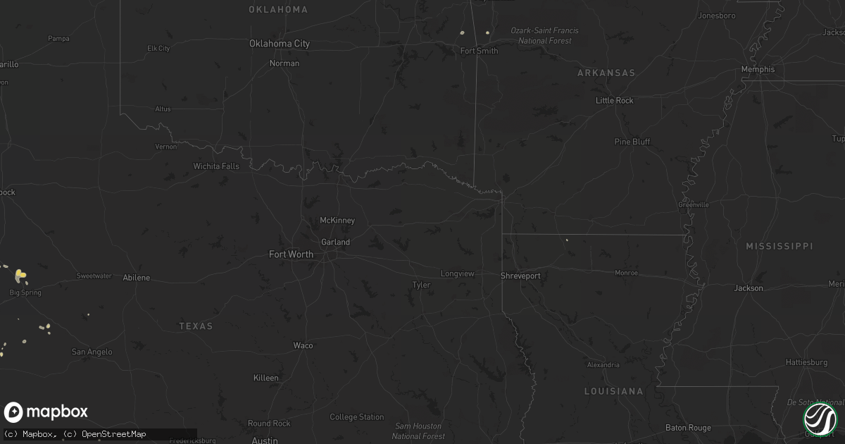 Hail map on August 19, 2012