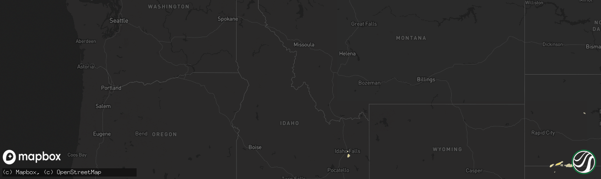 Hail map in Idaho on August 19, 2014