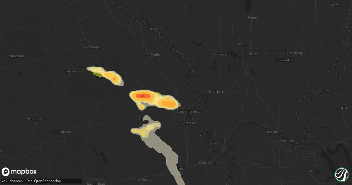 Hail map in Jackson, MO on August 19, 2014