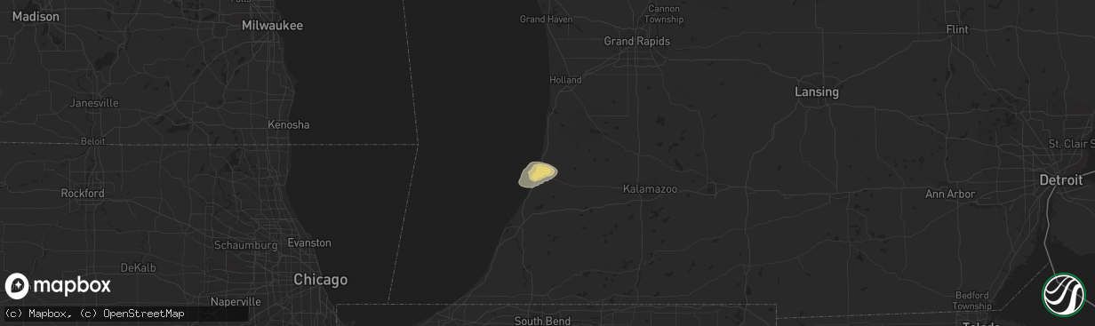 Hail map in South Haven, MI on August 19, 2014