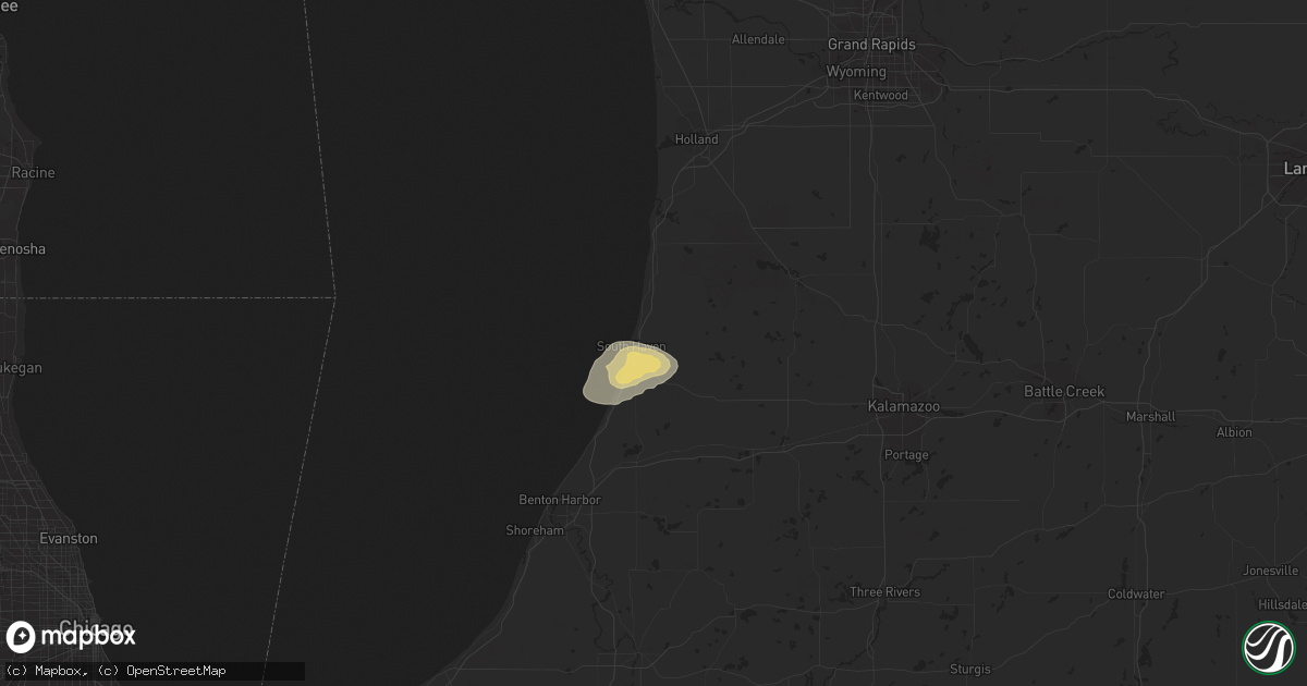 Hail map in South Haven, MI on August 19, 2014