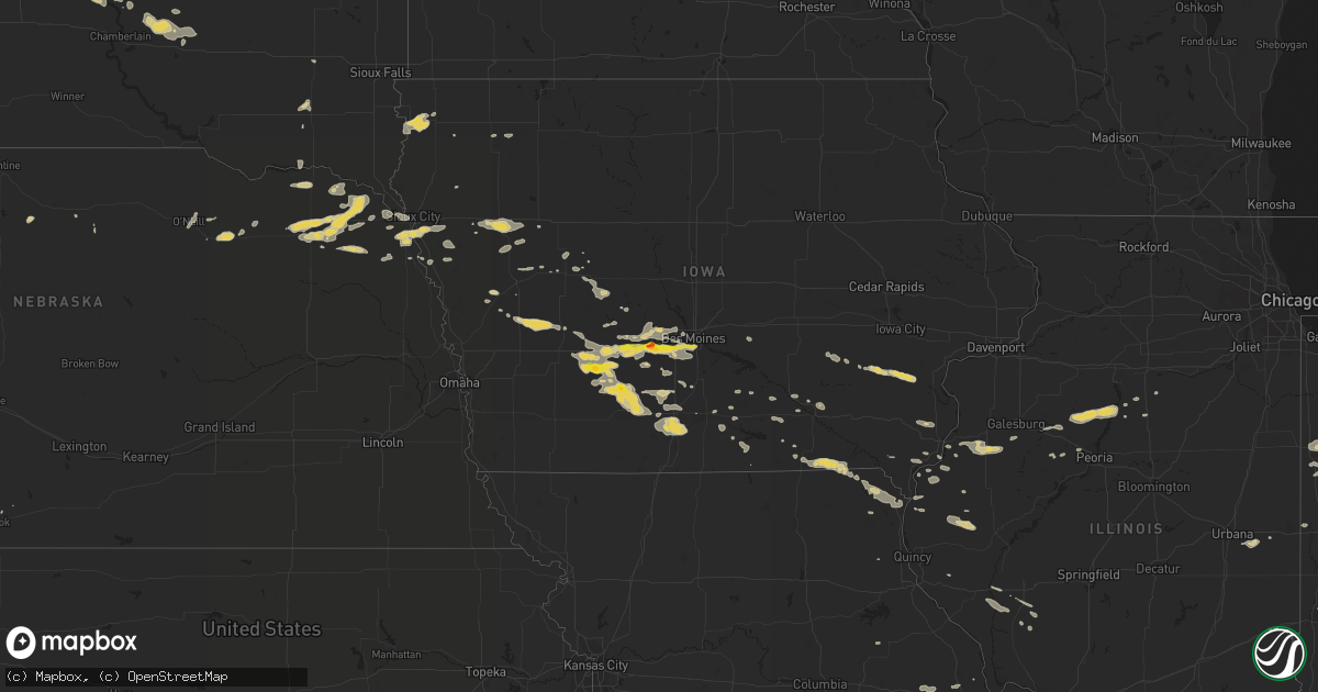 Hail map on August 19, 2014