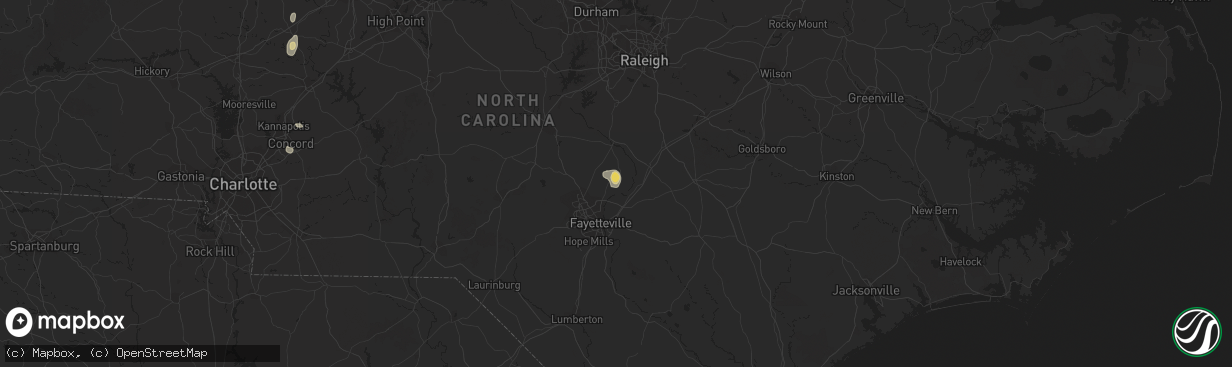 Hail map in Linden, NC on August 19, 2015