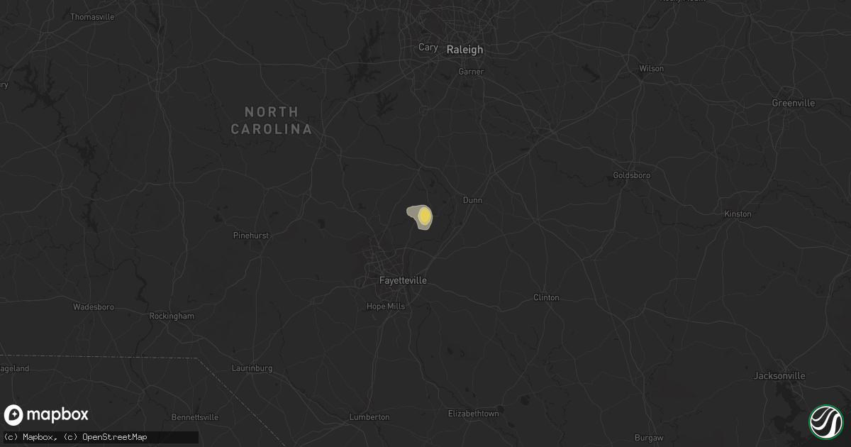 Hail map in Linden, NC on August 19, 2015