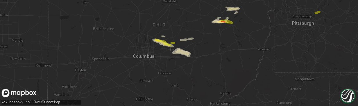 Hail map in Heath, OH on August 19, 2017