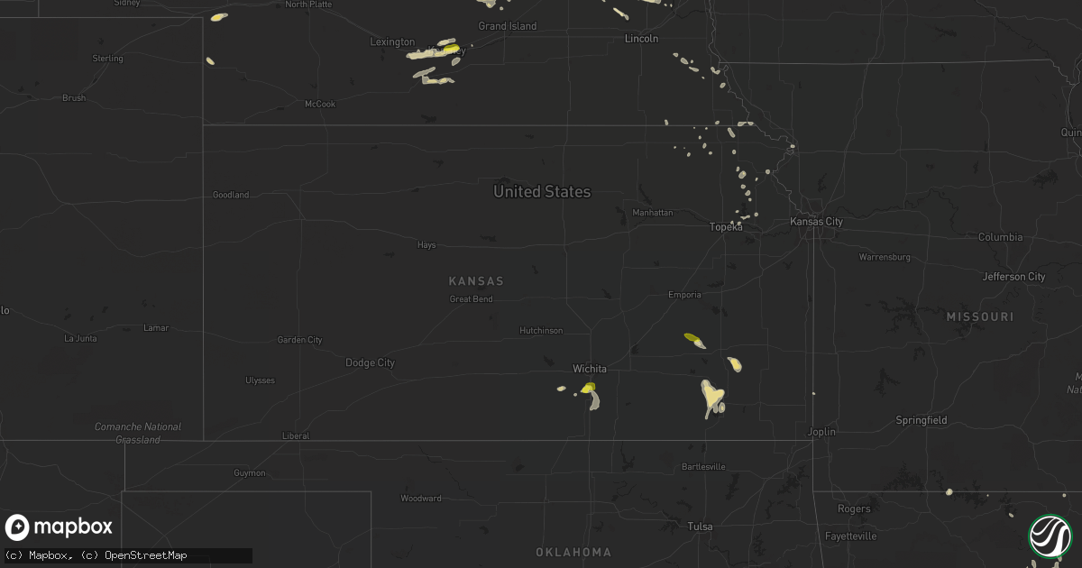 Hail map in Kansas on August 19, 2017