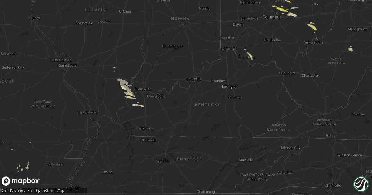 Hail map in Kentucky on August 19, 2017