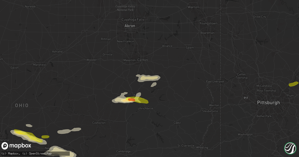 Hail map in Magnolia, OH on August 19, 2017