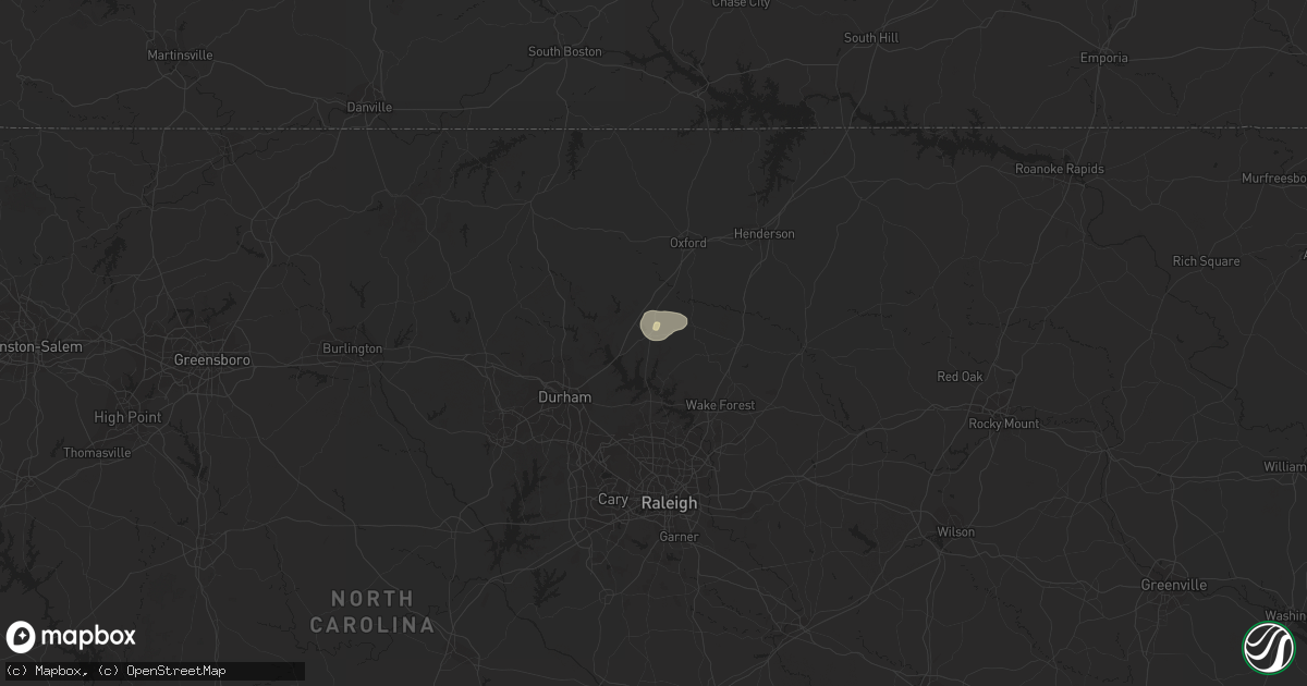Hail map in Creedmoor, NC on August 19, 2018