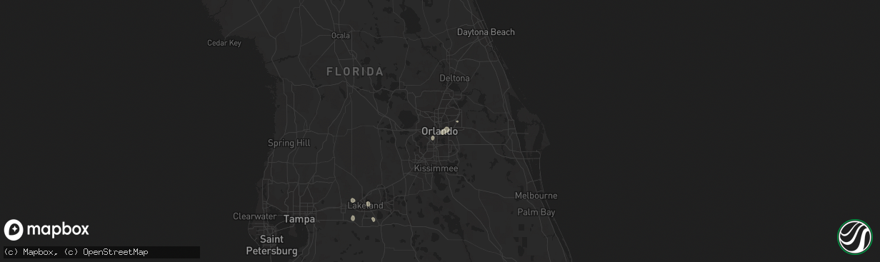 Hail map in Orlando, FL on August 19, 2018