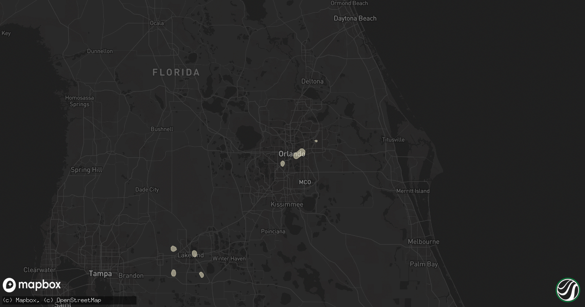 Hail map in Orlando, FL on August 19, 2018